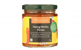 Aamra Heeng Nimbu Pickle   Glass Jar  190 grams